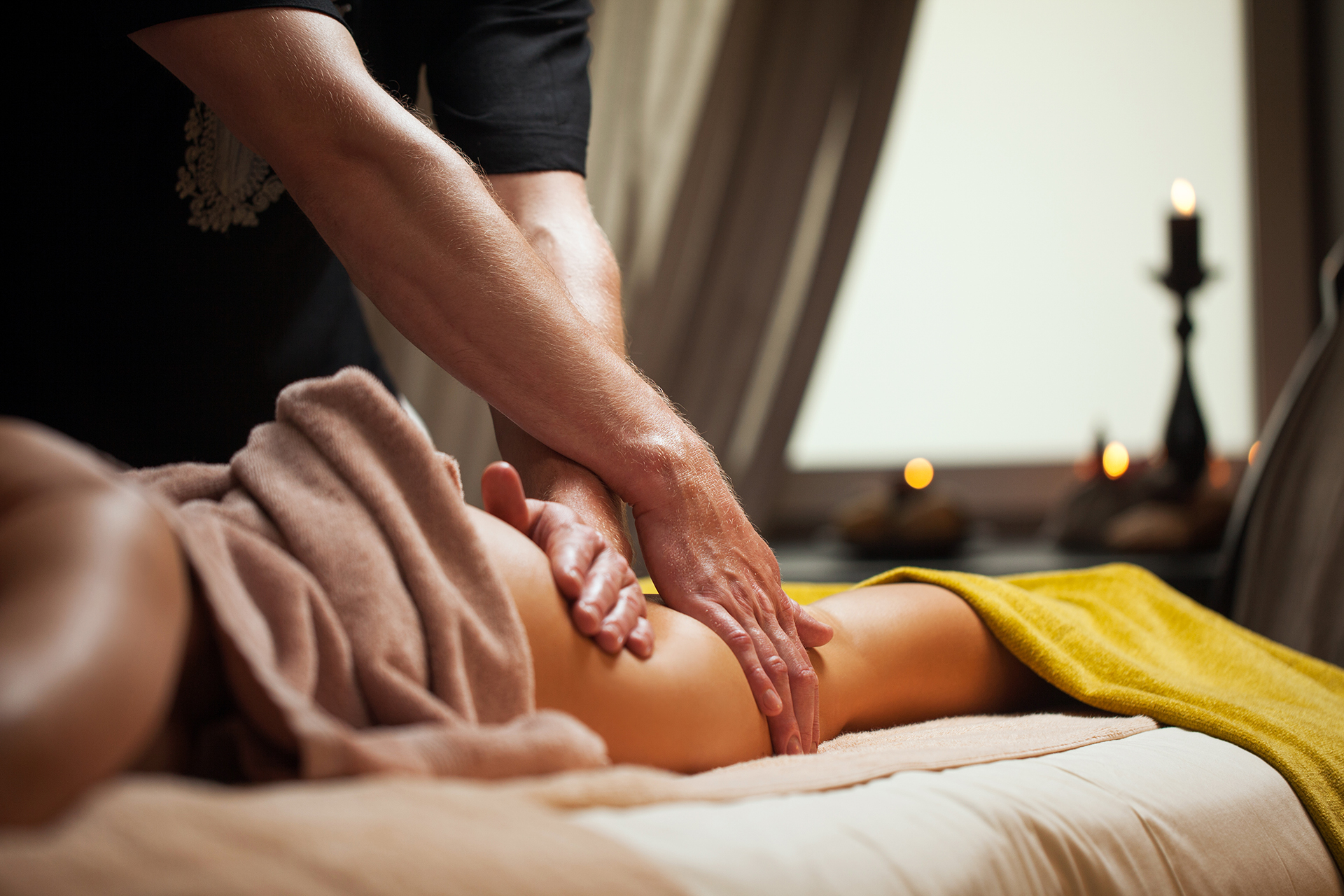 Anti cellulite massage for young woman in a luxury spa